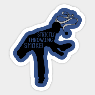 Baseball Strictly Throwing Smoke Sticker